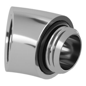Barrow Adapter, 45 degrees, G1/4 inch male to G1/4 inch female - silver