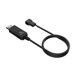 Akasa 5V zu 12V DC Step-Up Voltage Konverter Kabel - USB zu 3-Pin & 4-Pin, 60cm