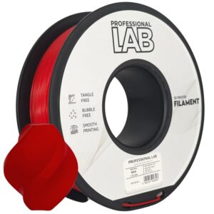 3D Plastikas - Filamentas HS-PLA red | 1.75 mm, 1 kg | Professional LAB