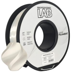 3D Plastikas - Filamentas PLA Silk baltas | 1.75 mm, 1 kg | Professional LAB