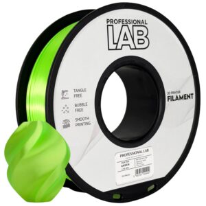 Silk 3D Plastikas - Filamentas PLA žalios spalvos | 1.75 mm, 1 kg | Professional LAB