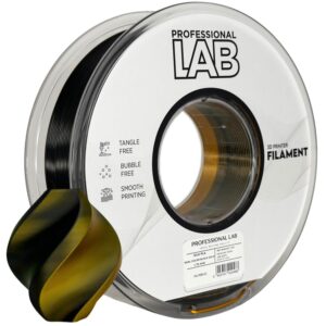 3D Plastikas - Filamentas PLA  Silk Dual Color black gold | 1.75 mm, 1 kg | Professional LAB