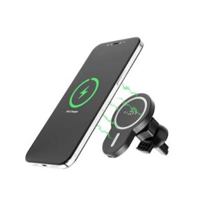 FIXED MagClick Wireless Car holder 15W, juodos spalvos