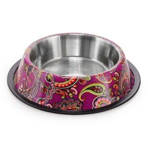 Metalinis dubenėlis 25cm/2,4L (violetiniai raštai)