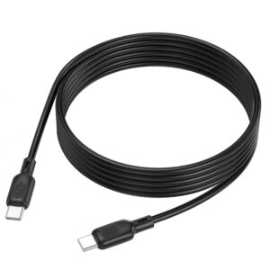 Borofone kabelis BX113 Lenny - Typ C į Typ C - PD 60W 3A 2m juodos spalvos - Image 5