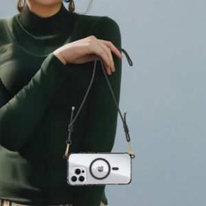 Tel Protect Strap Clear dėklas skirtas Apple iPhone 17 Air juodos spalvos - Image 5