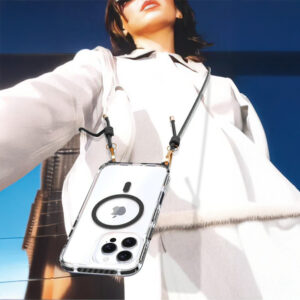 Tel Protect Strap Clear dėklas skirtas Apple iPhone 17 Air juodos spalvos - Image 6