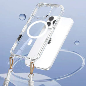 Tel Protect Strap Clear dėklas skirtas Apple iPhone 17 baltos spalvos - Image 4