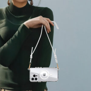 Tel Protect Strap Clear dėklas skirtas Apple iPhone 17 Pro baltos spalvos - Image 5