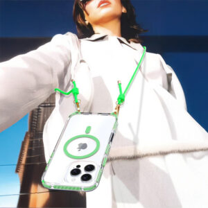 Tel Protect Strap Clear dėklas skirtas Apple iPhone 17 Pro Max žalios spalvos - Image 6