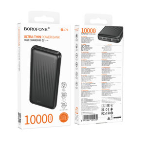 Borofone Power Bank 10000mAh BJ78 Clever - 2xUSB - juodos spalvos - Image 6