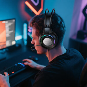 Borofone ausinės BO112 Wave žaidimams su mikrofonu juodos spalvos - Image 7