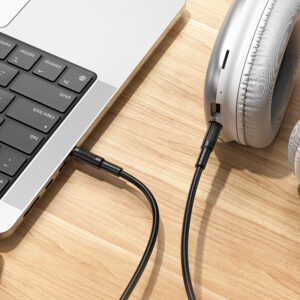 Borofone Cable AUX BL25 Nice - jack 3,5mm to jack 3,5mm - 1 metre juodos spalvos - Image 7