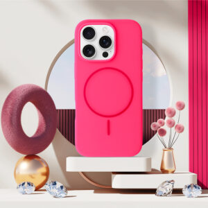 Magsafe Slim Silicone skirtas Apple iPhone 17 Pro Max rožinės spalvos - Image 5