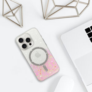 Tel Protect Moonlite Magsafe Dėklas skirtas Apple iPhone 17 Air rožinės spalvos clear - Image 5