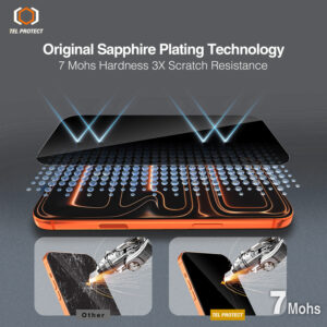 Apsauginis stiklas Tel Protect 10X Privacy DLC Diamond Coating skirtas Apple iPhone 16 - Image 7