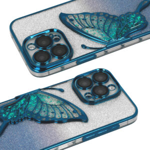 Tel Protect Butterfly Water dėklas skirtas Apple iPhone 17 Pro Max mėlynos spalvos - Image 4