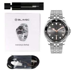 Blavec išmanusis laikrodis M-02 Business AMOLED Full Touch Voice Call (SWM02-S) sidabro spalvos - Image 9