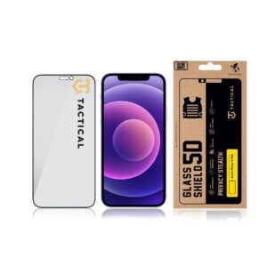 Tactical Apsauginis stiklas Shield Privacy Stealth 5D skirtas Apple iPhone 12 Mini Black - Image 2