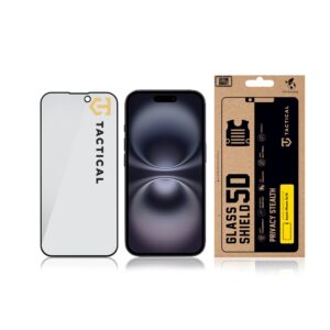 Tactical Apsauginis stiklas Shield Privacy Stealth 5D skirtas Apple iPhone 15/16 Black - Image 2