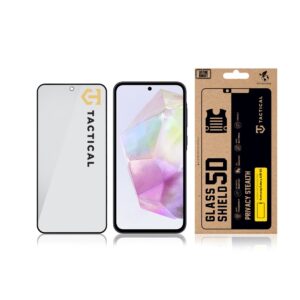 Tactical Apsauginis stiklas Shield Privacy Stealth 5D skirtas Samsung Galaxy A35 5G Black - Image 2