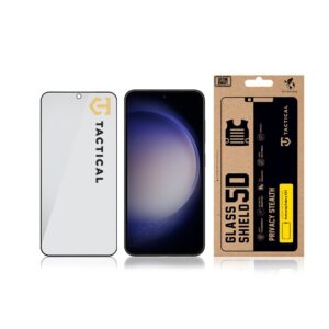 Tactical Apsauginis stiklas Shield Privacy Stealth 5D skirtas Samsung Galaxy S23 Black - Image 2
