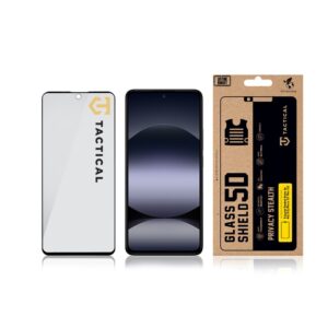 Tactical Apsauginis stiklas Shield Privacy Stealth 5D skirtas Xiaomi Redmi Note 14 4G/5G/Poco X7 Pro 5G Black - Image 2