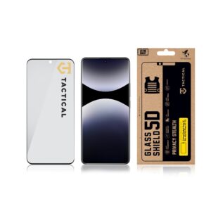 Tactical Apsauginis stiklas Shield Privacy Stealth 5D skirtas Xiaomi Redmi Note 14 Pro 4G/5G/Poco X7 5G Black - Image 2
