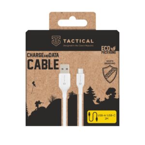Tactical Stitch Thread kabelis USB-A/USB-C 2m baltos spalvos