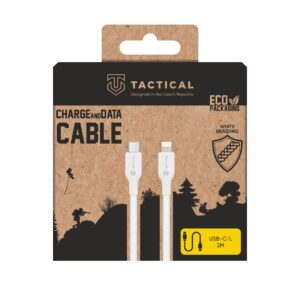 Tactical Stitch Thread kabelis USB-C/Lightning 2m baltos spalvos