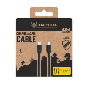Tactical Stitch Thread kabelis USB-C/USB-C 0.3m juodos spalvos