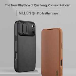 Nillkin Qin Book PRO dėklas skirtas Apple iPhone 17 Pro Max rudos spalvos - Image 2