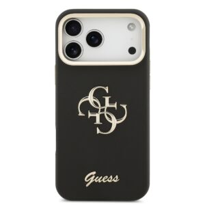 Guess PU Grained 4G Logo Stand Camera Frame dėklas skirtas Apple iPhone 17 Pro Max juodos spalvos - Image 2