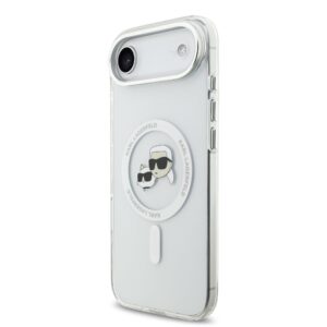 Karl Lagerfeld IML K&CH Heads Metal Frame MagSafe dėklas skirtas Apple iPhone Air skaidrus