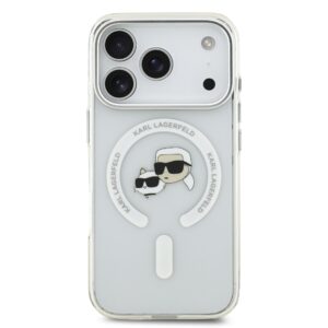 Karl Lagerfeld IML K&CH Heads Metal Frame MagSafe dėklas skirtas Apple iPhone 17 Pro skaidrus - Image 2