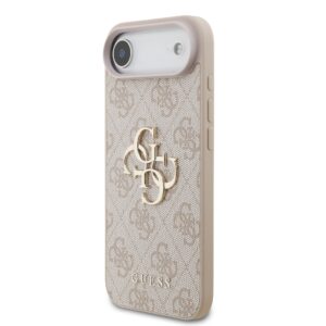 Guess PU 4G Metal Logo Strap Case for Apple iPhone Air rožinės spalvos