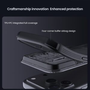 Nillkin CamShield PRO dėklas skirtas Apple iPhone 17 Pro skaidrus juodos spalvos - Image 2