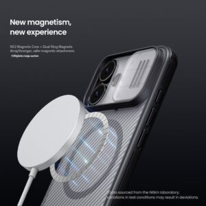 Nillkin CamShield PRO Magnetic Hard dėklas skirtas Apple iPhone 17 skaidrus juodos spalvos - Image 2