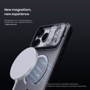 Nillkin CamShield PRO Magnetic Hard dėklas skirtas Apple iPhone 17 Pro Max skaidrus juodos spalvos - Image 2