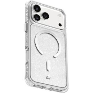 Laut Aero Sparkle dėklas Apple iPhone 17 Pro, Crystal Silver