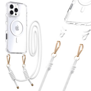 Tel Protect Strap Clear dėklas skirtas Apple iPhone 17 Air baltos spalvos