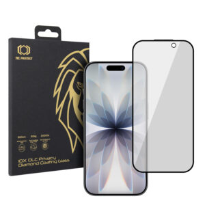 Apsauginis stiklas Tel Protect 10X Privacy DLC Diamond Coating skirtas Apple iPhone 16 Pro/17
