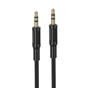 Borofone Cable AUX BL25 Nice - jack 3,5mm to jack 3,5mm - 1 metre juodos spalvos - Image 1