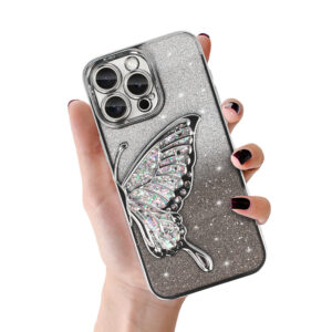 Tel Protect Butterfly Water dėklas skirtas Apple iPhone 17 sidabro spalvos
