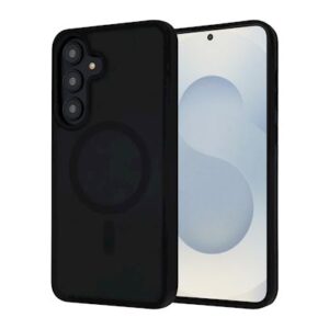 ScreenArmor MagAir Case Apsauginis MagSafe Dėklas Samsung Galaxy S25 FE juodos spalvos