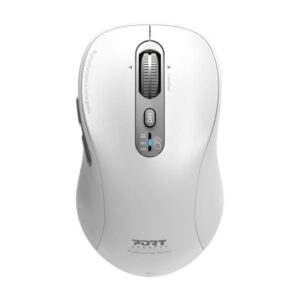 PORT CONNECT EXPERT, Bluetooth and 2.4GHz wireless rechargeable mouse, USB-C, White