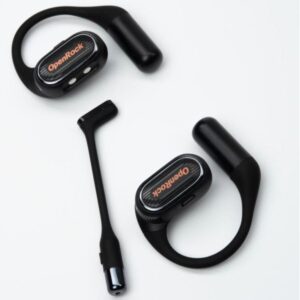 OpenRock Link 20 – Sport Open Wireless earbus, Detachable microphone, Bluetooth, Black