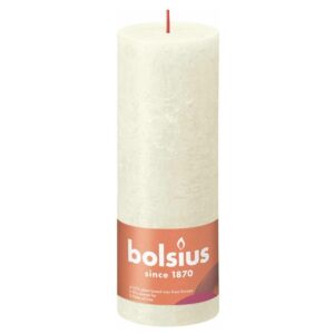 Žvakė, cilindrinė Bolsius Rustic, 19/6.8 cm, dramblio k. sp.
