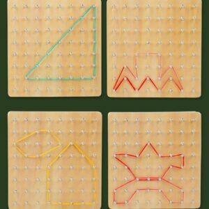 Edukacinis žaislas Wood Geoboard  CZS-411 - Image 2