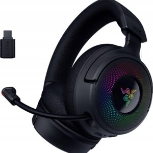 Belaidės žaidimų ausinės Razer Kraken V4, juodos